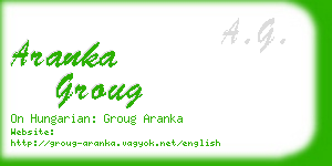 aranka groug business card